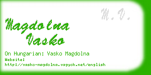 magdolna vasko business card